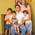 mormon family in front of Jesus