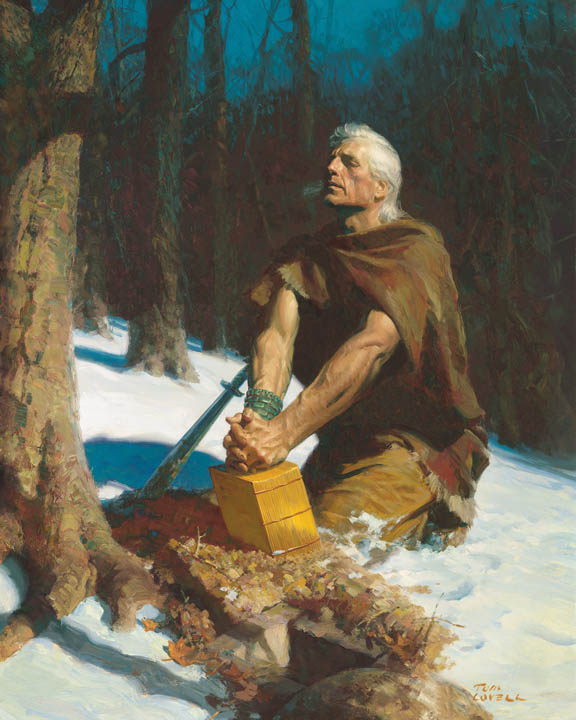 Mormon buries the plates