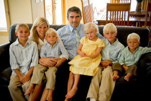 An LDS family at home together